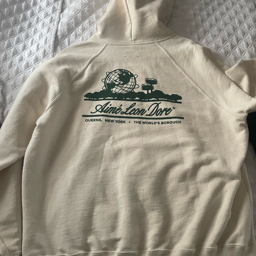 Aime Leon Dore Unisphere Cream Hoodie - Picture 8 of 9